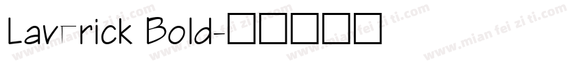 Laverick Bold字体转换